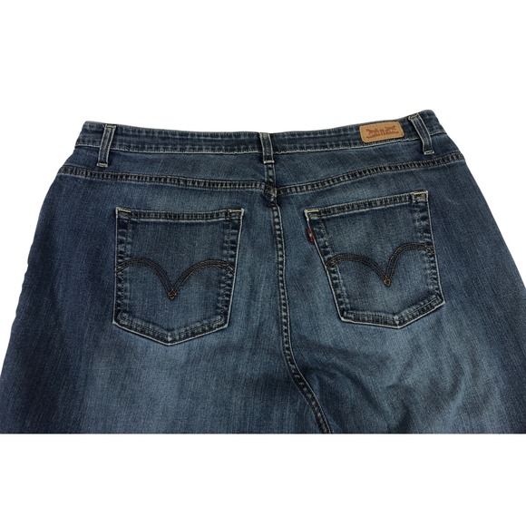 Levis 580 Straight Leg Jeans Womens 20W M Medium Wash Blue Mid Rise Denim 35x32 - Picture 9 of 10